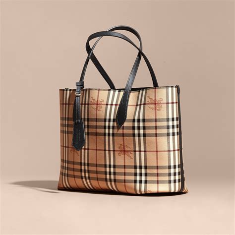 Burberry Haymarket Tote Checkered Bags & Handbags for Women